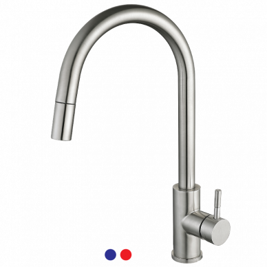 Pull-Out Kitchen Spout Mixer Stainless Steel 304 